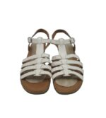 Sandale dama 41, imitatie de piele, alb - imagine 3