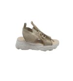 Sandale dama Sport, 37, material textil, crem