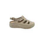 Sandale dama Fashion, 36, alte materiale,  crem