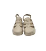 Sandale dama Fashion, 36, alte materiale,  crem - imagine 3