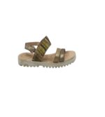 Sandale copii Geox, 30, material textil, piele, auriu