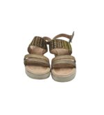 Sandale copii Geox, 30, material textil, piele, auriu - imagine 3
