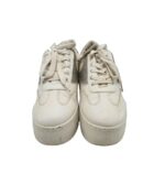 Adidasi dama 39, imitatie de piele, alb gri - imagine 3