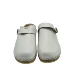 Saboti dama 43, imitatie de piele, alb - imagine 3