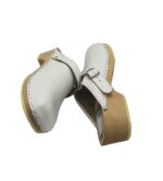Saboti dama 43, imitatie de piele, alb - imagine 4