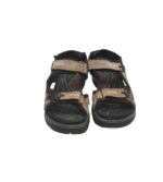 Sandale dama Ecco, 37, material textil, piele, negru bej - imagine 3