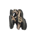 Sandale dama Ecco, 37, material textil, piele, negru bej - imagine 4