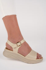 Sandale dama Lady Cloud Step , imitatie de piele,  bej