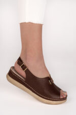 Sandale dama Lady Lumia , imitatie de piele, maro - imagine 2