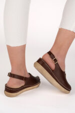 Sandale dama Lady Lumia , imitatie de piele, maro - imagine 5