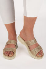 Saboti dama Lady Appry , imitatie de piele, crem - imagine 6