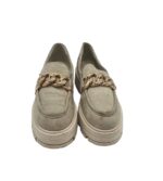 Mocasini dama Catwalk, 36, material textil, gri - imagine 3