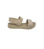 Sandale dama Graceland, 37, imitatie de piele, material textil, bej