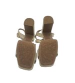 Sandale dama Catwalk, 36, material textil, bej - imagine 5