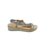 Sandale dama 39, material textil, gri