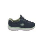 Adidasi dama Skechers, 39, material textil, albastru