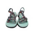 Sandale dama 39, material textil, albastru - imagine 3