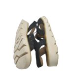 Sandale dama Rieker, 40, imitatie de piele, material textil, negru - imagine 4
