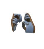 Sandale copii 25, imitatie de piele, albastru - imagine 4