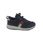 Adidasi barbati Tommy Hilfiger, 43, material textil, piele, bleumarin