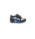 Adidasi copii Puma, 26, imitatie de piele, material textil, alb negru
