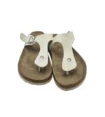 Saboti dama 40, imitatie de piele, alb - imagine 3