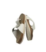 Saboti dama 40, imitatie de piele, alb - imagine 4