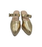 Saboti dama 42, imitatie de piele, auriu - imagine 3