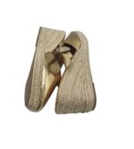 Saboti dama 42, imitatie de piele, auriu - imagine 4