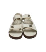 Sandale dama 41, imitatie de piele, alb - imagine 3