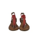 Sandale dama 5th Avenue, 38, piele, rosu - imagine 4