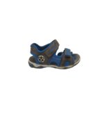 Sandale copii Superfit, 29, piele intoarsa, material textil, gri albastru