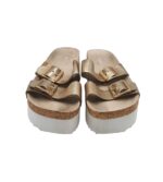 Saboti dama Divided, 40, imitatie de piele, auriu - imagine 3
