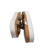 Saboti dama Divided, 40, imitatie de piele, auriu - imagine 4