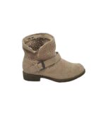 Botine dama Vara Blue Motion , 38, piele intoarsa, bej