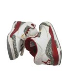 Adidasi dama Jordan, 38, imitatie de piele, piele, alb rosu - imagine 4