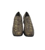 Pantofi dama Ara, 38, material textil, negru bej - imagine 3