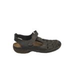 Sandale unisex Rieker, 40, piele, negru