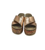 Saboti dama 36, imitatie de piele, auriu - imagine 3