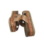 Saboti dama 36, imitatie de piele, auriu - imagine 4