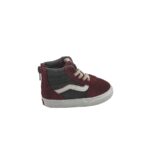 Tenisi copii Vans, 24, piele intoarsa, material textil, gri visiniu