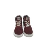 Tenisi copii Vans, 24, piele intoarsa, material textil, gri visiniu - imagine 3