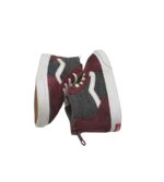 Tenisi copii Vans, 24, piele intoarsa, material textil, gri visiniu - imagine 4