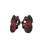 Sandale copii  25, imitatie de piele, material textil, rosu negru - imagine 5