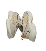 Adidasi dama  40, piele intoarsa, material textil, alb gri - imagine 4