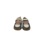 Adidasi copii Clarks, 21, piele intoarsa, piele, alb albastru - imagine 3
