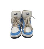 Adidasi copii Puma, 37, imitatie de piele, material textil, albastru alb - imagine 3