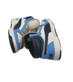 Adidasi copii Puma, 37, imitatie de piele, material textil, albastru alb - imagine 4