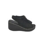 Sandale dama Venice, 38, material textil, negru