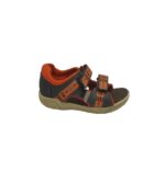 Sandale copii Clarks, 29, material textil, piele, gri portocaliu